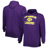 Purple Los Angeles Lakers Big & Tall Heart & Soul Pullover Hoodie | NBA