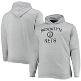 Heathered Gray Brooklyn Nets Big & Tall Heart & Soul Pullover Hoodie | NBA