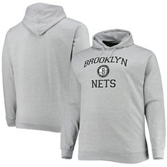 Heathered Gray Brooklyn Nets Big & Tall Heart & Soul Pullover Hoodie | NBA