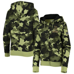 Boston Red Sox New Era Women's 2022 MLB Armed Forces Day Camo Full-Zip Hoodie - MLB Hoodies
