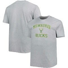Heathered Gray Milwaukee Bucks Big & Tall Heart & Soul T-Shirt | NBA