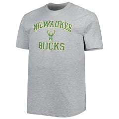 Heathered Gray Milwaukee Bucks Big & Tall Heart & Soul T-Shirt | NBA