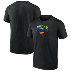 Black Chicago Bulls Logo Pride T-Shirt sale | NBA
