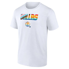 White Dallas Mavericks Pride T-Shirt sale | NBA