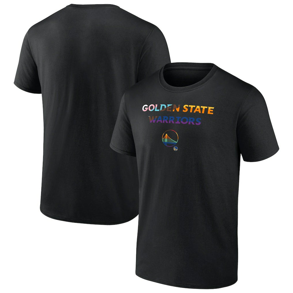 Black Golden State Warriors Logo Pride T-Shirt sale | NBA