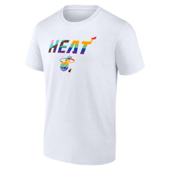 White Miami Heat Pride T-Shirt | NBA