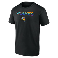 Black Minnesota Timberwolves Pride T-Shirt | NBA