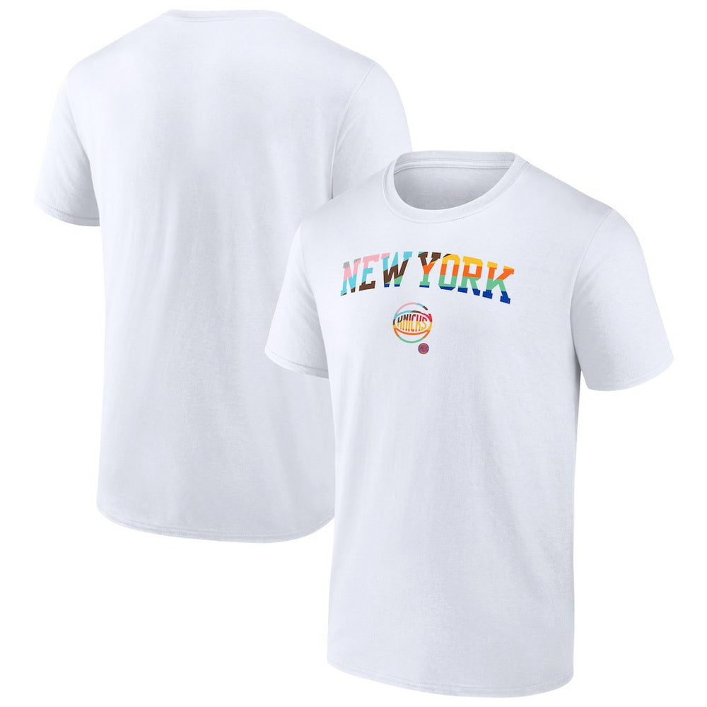 White New York Knicks Pride T-Shirt | NBA
