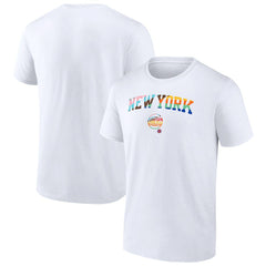 White New York Knicks Pride T-Shirt | NBA