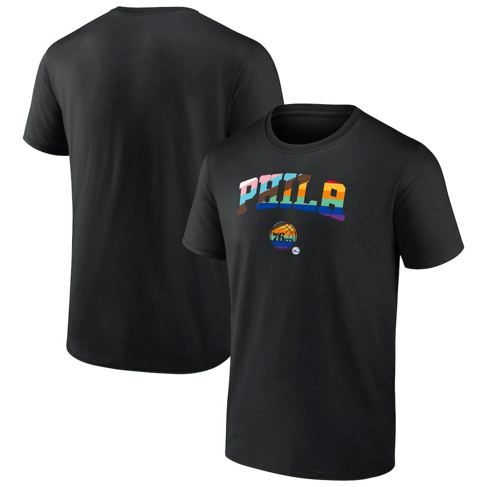 Black Philadelphia 76ers Pride T-Shirt | NBA