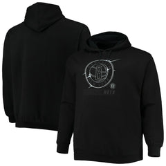 Black Brooklyn Nets Big & Tall Pop Pullover Hoodie | NBA