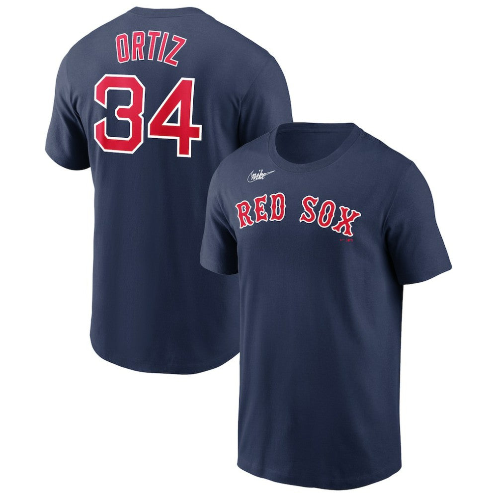 David Ortiz Boston Red Sox Nike Name & Number Logo T-Shirt - MLB T-shirts