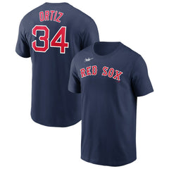 David Ortiz Boston Red Sox Nike Name & Number Logo T-Shirt - MLB T-shirts