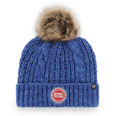 Royal Detroit Pistons '47 Women's Meeko Cuffed Knit Hat with Pom sale | NBA
