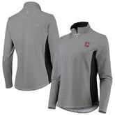 Cleveland Guardians Tommy Bahama Women's Aubrey Stripe Block IslandZone Half-Zip Jacket - MLB Jackets