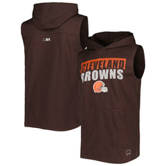 Cleveland Browns MSX by Michael Strahan Relay Sleeveless Pullover Hoodie | NFL Hot