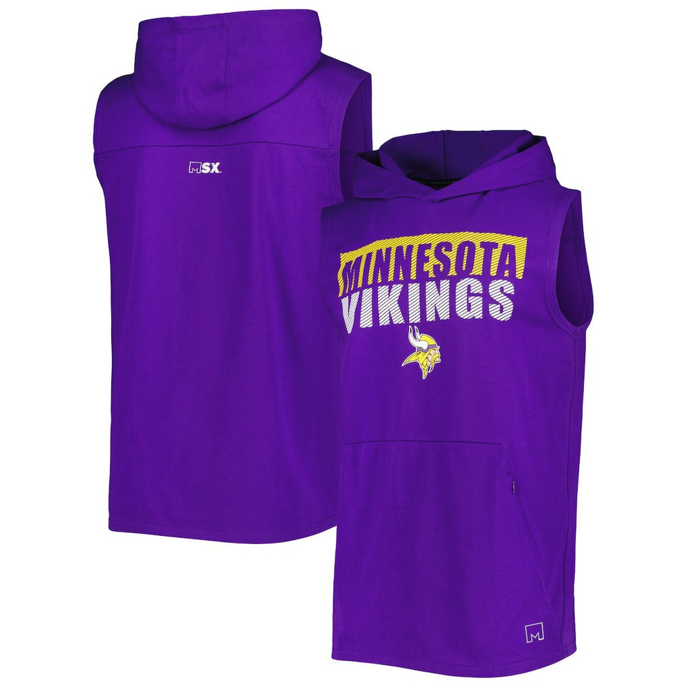 Minnesota Vikings MSX by Michael Strahan Relay Sleeveless Pullover Hoodie | NFL Online