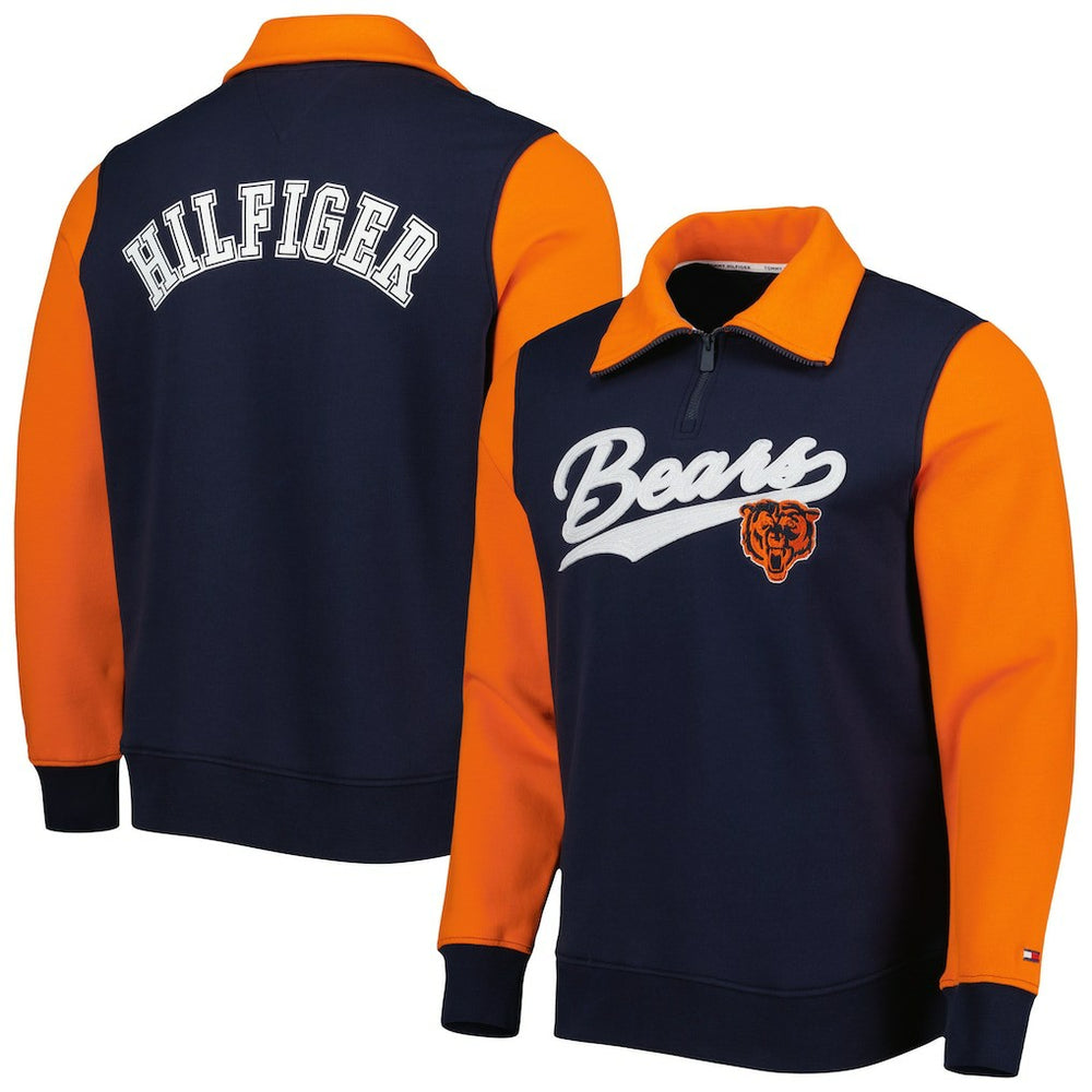 Chicago Bears Tommy Hilfiger Aiden Quarter-Zip Sweatshirt | NFL New