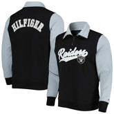 Las Vegas Raiders Tommy Hilfiger Aiden Quarter-Zip Sweatshirt | NFL Discount