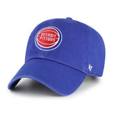 Royal Detroit Pistons '47 Core Logo Clean Up Adjustable Hat sale | NBA