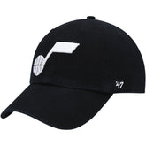 Black Utah Jazz '47 Core Logo Clean Up Adjustable Hat | NBA