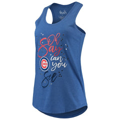 Chicago Cubs Touch Women's Americana Tri-Blend Racerback Tank Top - MLB Tanks