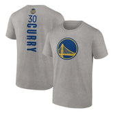 Heathered Gray Stephen Curry Golden State Warriors Playmaker Name & Number T-Shirt sale | NBA