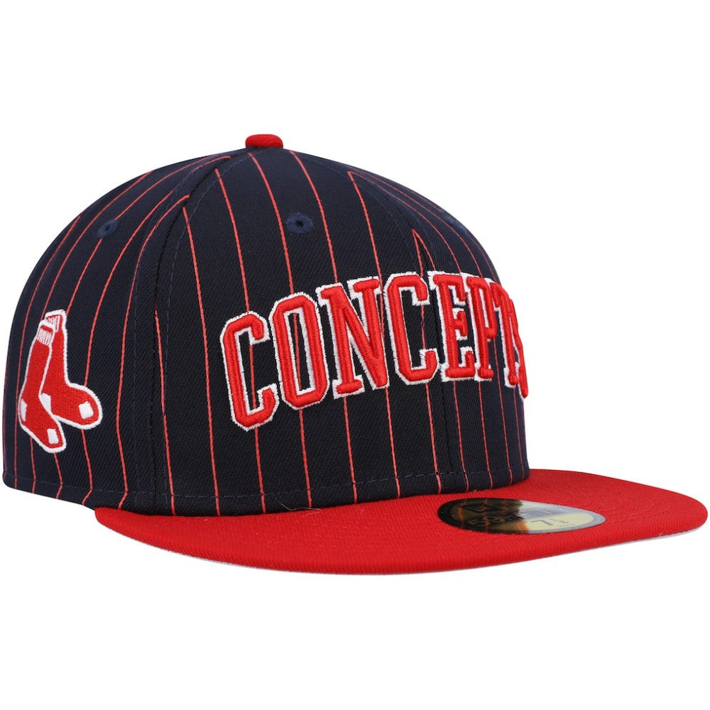 Boston Red Sox New Era Concepts Pinstripe 59FIFTY Fitted Hat - MLB Hats