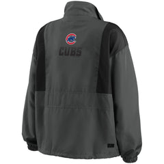 Chicago Cubs WEAR by Erin Andrews Women's Packable Half-Zip Jacket - MLB Jackets