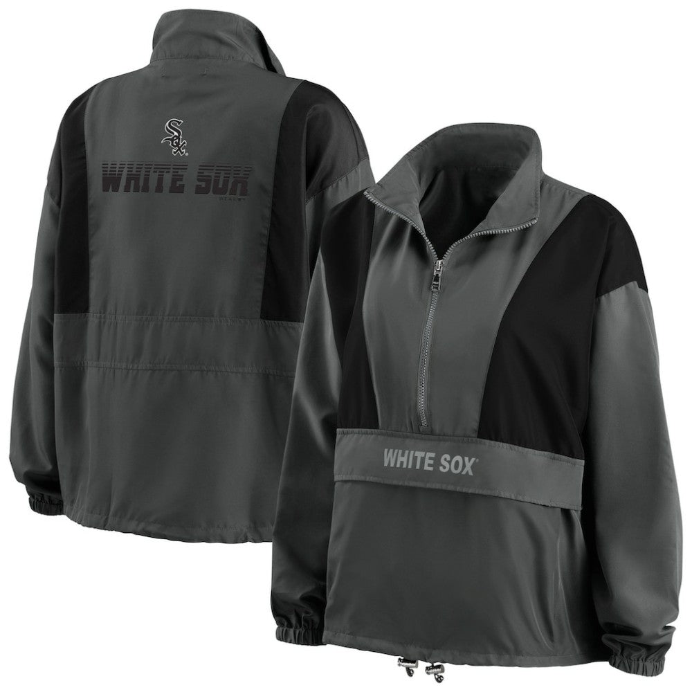 Chicago White Sox WEAR by Erin Andrews Women's Packable Half-Zip Jacket - MLB Jackets