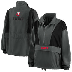 Minnesota Twins WEAR by Erin Andrews Women's Packable Half-Zip Jacket - MLB Jackets