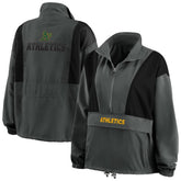 Athletics WEAR by Erin Andrews Women's Packable Half-Zip Jacket - MLB Jackets