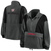 Washington Nationals WEAR by Erin Andrews Women's Packable Half-Zip Jacket - MLB Jackets
