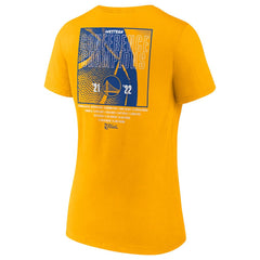 Gold Golden State Warriors Women's 2022 Western Conference Champions Balanced Attack Roster V-Neck T-Shirt sale | NBA