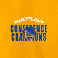 Gold Golden State Warriors Women's 2022 Western Conference Champions Balanced Attack Roster V-Neck T-Shirt sale | NBA