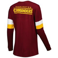 Washington Commanders Women's Athletic Varsity Lace-Up Lightweight Long Sleeve T-Shirt | NFL New