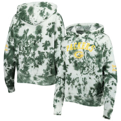 Green Bay Packers Women's Cloud Dye Fleece Pullover Hoodie | NFL Outlet