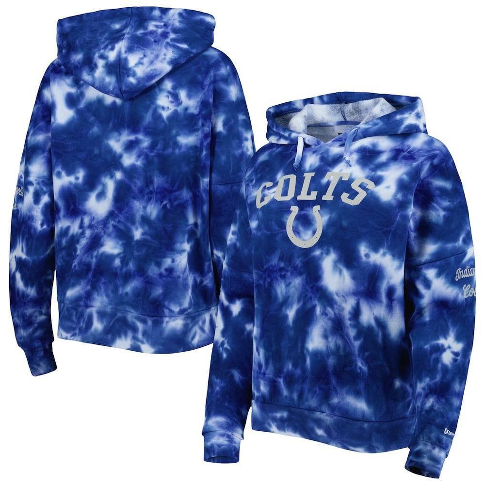 Indianapolis Colts Women's Cloud Dye Fleece Pullover Hoodie | NFL Outlet