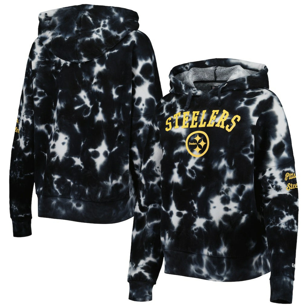 Pittsburgh Steelers Women's Cloud Dye Fleece Pullover Hoodie | NFL Hot