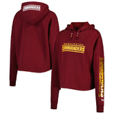 Washington Commanders Women's Foil Sleeve Pullover Hoodie | NFL Discount