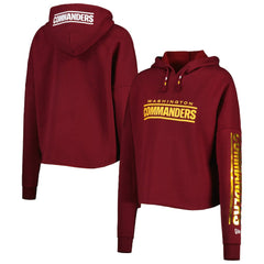 Washington Commanders Women's Foil Sleeve Pullover Hoodie | NFL Discount