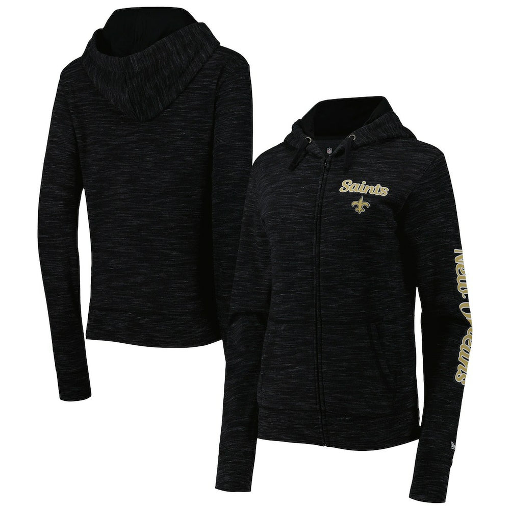 New Orleans Saints Women's Reverse Space-Dye Full-Zip Hoodie | NFL Online