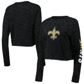 New Orleans Saints Women's Crop Long Sleeve T-Shirt | NFL New