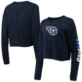 Tennessee Titans Women's Crop Long Sleeve T-Shirt | NFL Outlet