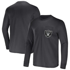 Las Vegas Raiders NFL x Darius Rucker Collection Team Long Sleeve Pocket T-Shirt | NFL New