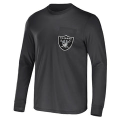 Las Vegas Raiders NFL x Darius Rucker Collection Team Long Sleeve Pocket T-Shirt | NFL New
