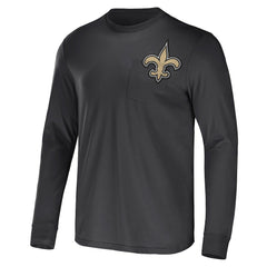 New Orleans Saints NFL x Darius Rucker Collection Team Long Sleeve Pocket T-Shirt | NFL Hot