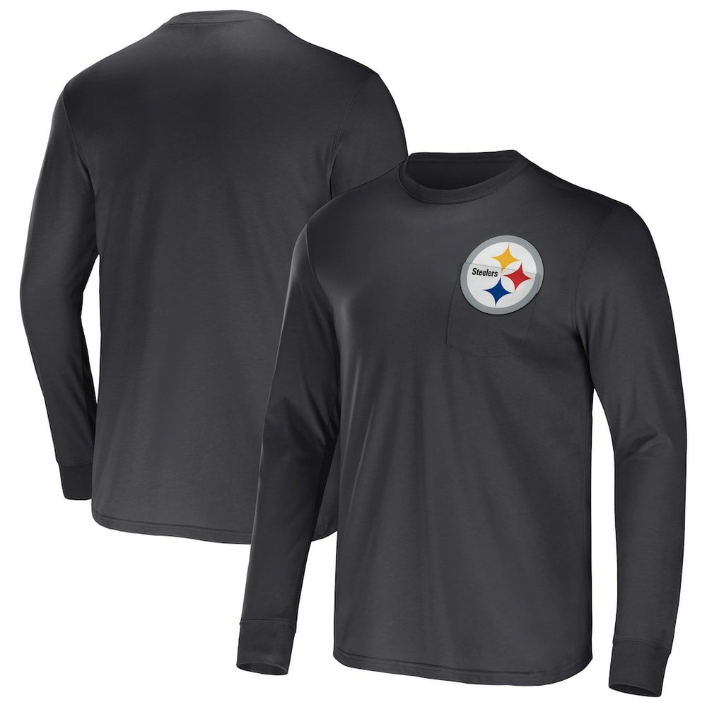 Pittsburgh Steelers NFL x Darius Rucker Collection Team Long Sleeve Pocket T-Shirt | NFL Discount