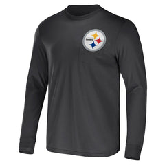 Pittsburgh Steelers NFL x Darius Rucker Collection Team Long Sleeve Pocket T-Shirt | NFL Discount