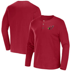 Arizona Cardinals NFL x Darius Rucker Collection Slub Jersey Henley Long Sleeve T-Shirt | NFL Discount